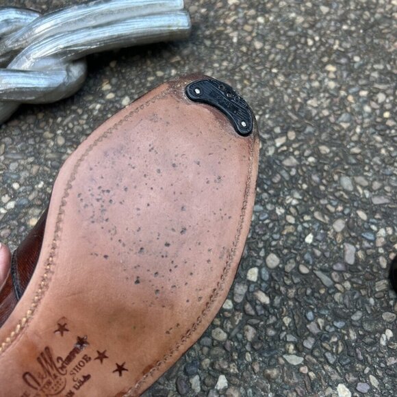 Johnston & Murphy Aristocraft USA Made Vintage Brown Lizard Slip On Dress Shoes main image 12